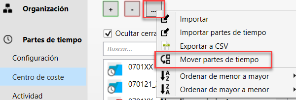 Instrucción herramienta unificar costes 1