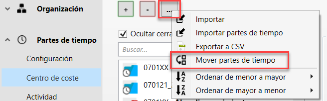 Instrucción herramienta unificar costes 1