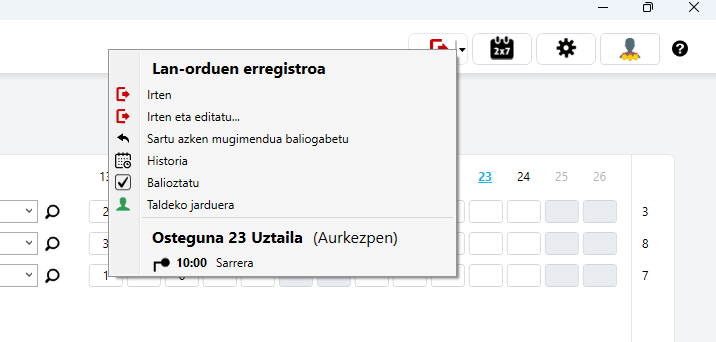 Eguneroko lan-erregistroa | ForTiming